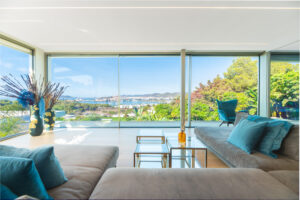 Living room of a master bedroom of a luxury villa in Ibiza
