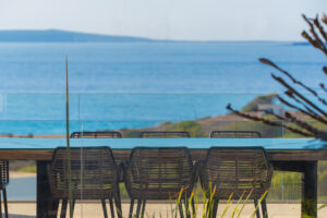Panoramic sea view of a luxury villa in Ibiza