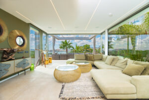 Main living room of a luxury villa in Ibiza